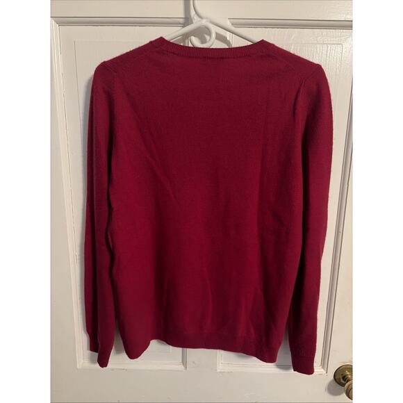 Talbots Women's Pure Cashmere Dark Pink Long Sleeve Pullover Sweater Classic - Picture 3 of 9